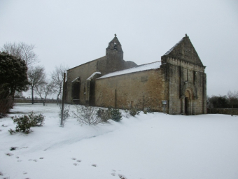 Eglise Loizé sous la neige février 2018